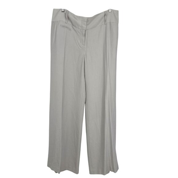 BCBGMAXAZRIA Caroline Wide Leg Pants size 8 Light Dove Gray - Picture 2 of 10